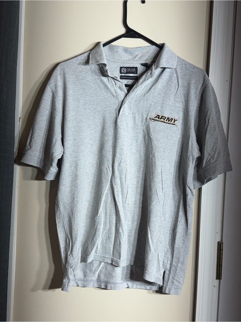 Classic Light Gray Polo with 'ARMY West Point' Embroidery - Men's